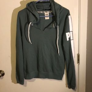 NWOT PINK Dark (green/emerald/olive?) Sweatshirt